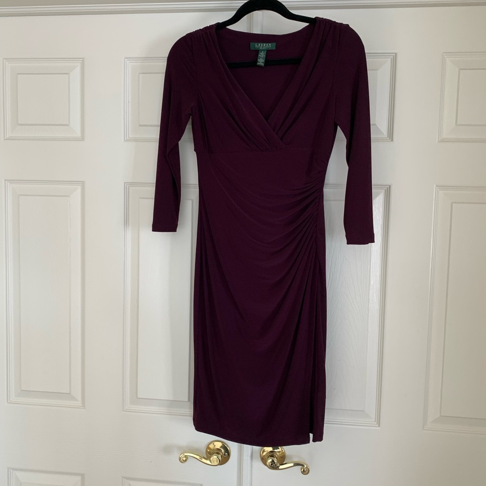 Lauren by Ralph Lauren Merlot Dress